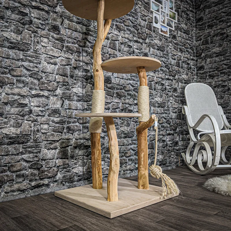Naturkratzbaum 2211 Kratzbaum Natur Holz Design 175 cm hoch
