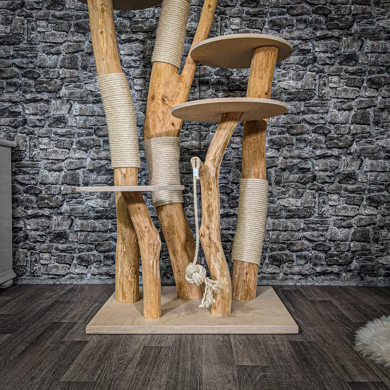 Naturkratzbaum 2210 Kratzbaum Natur Holz Design 205 cm hoch