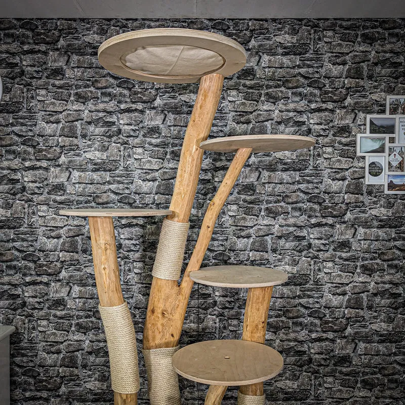 Naturkratzbaum 2210 Kratzbaum Natur Holz Design 205 cm hoch