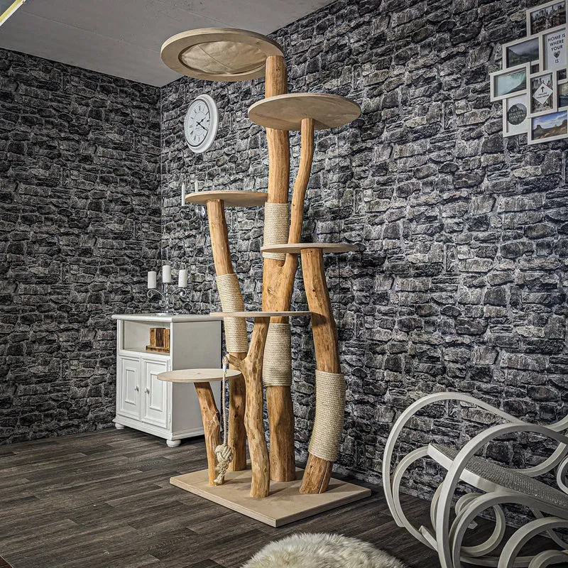 Naturkratzbaum 2210 Kratzbaum Natur Holz Design 205 cm hoch
