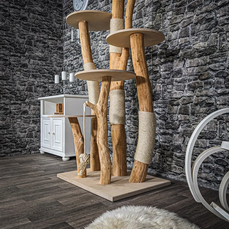 Naturkratzbaum 2210 Kratzbaum Natur Holz Design 205 cm hoch