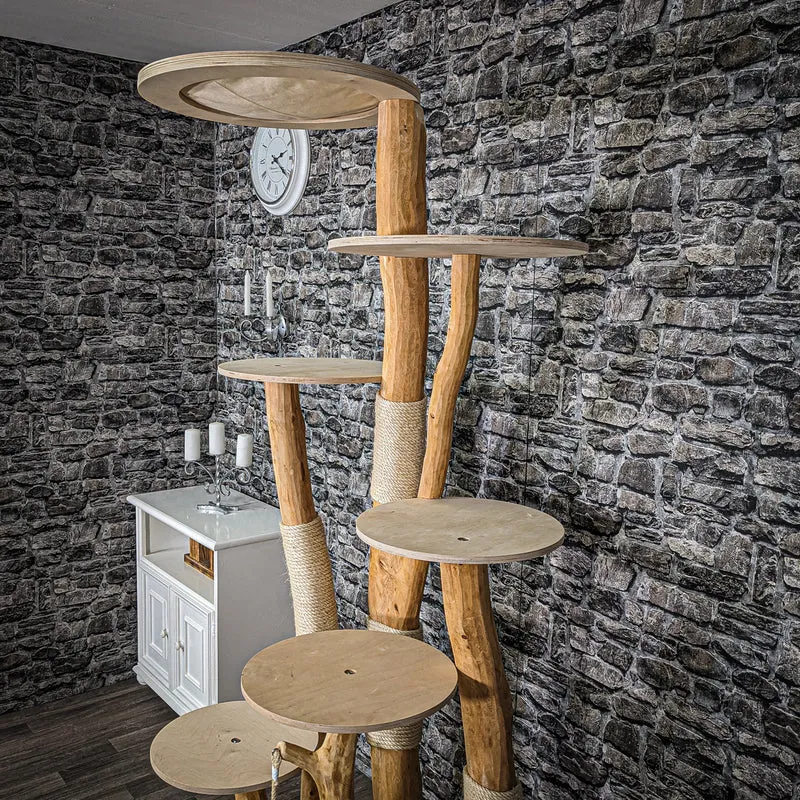 Naturkratzbaum 2210 Kratzbaum Natur Holz Design 205 cm hoch