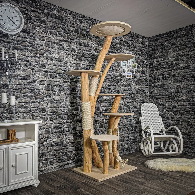 Naturkratzbaum 2210 Kratzbaum Natur Holz Design 205 cm hoch