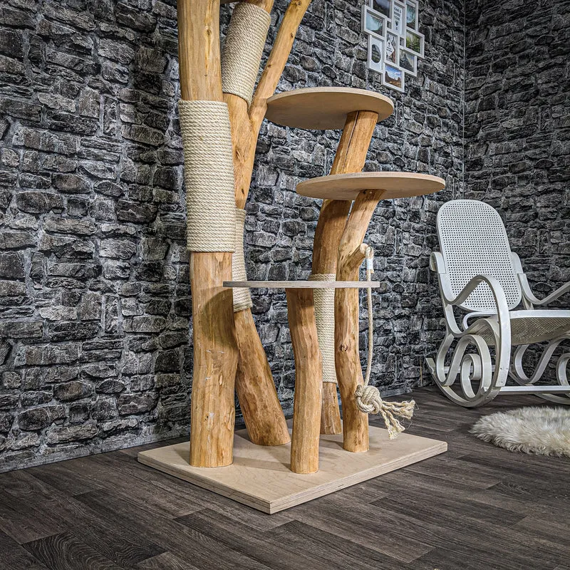 Naturkratzbaum 2210 Kratzbaum Natur Holz Design 205 cm hoch
