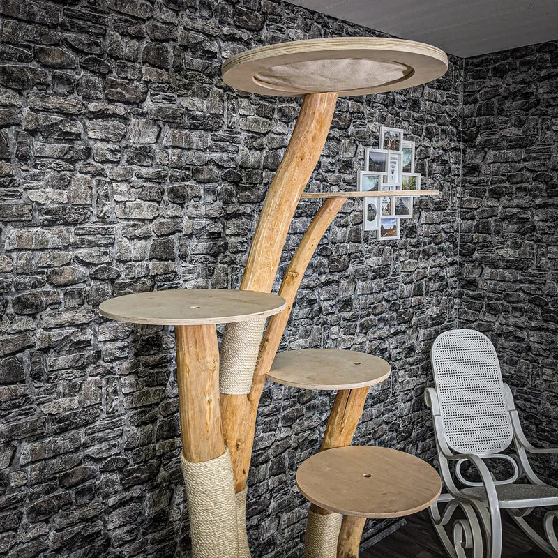 Naturkratzbaum 2210 Kratzbaum Natur Holz Design 205 cm hoch