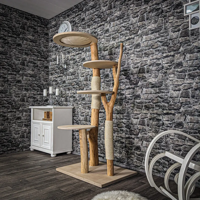Naturkratzbaum 2209 Kratzbaum Natur Holz Design 165 cm hoch
