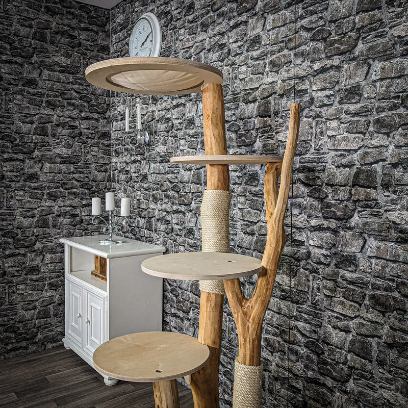 Naturkratzbaum 2209 Kratzbaum Natur Holz Design 165 cm hoch