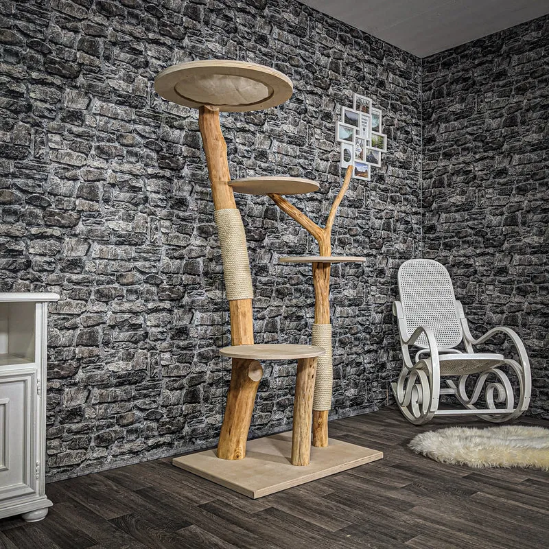 Naturkratzbaum 2209 Kratzbaum Natur Holz Design 165 cm hoch