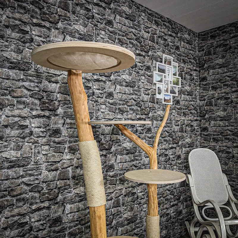 Naturkratzbaum 2209 Kratzbaum Natur Holz Design 165 cm hoch