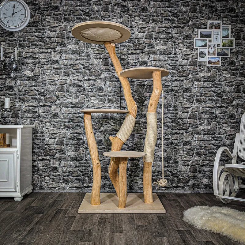 Naturkratzbaum 2208 Kratzbaum Natur Holz Design 170 cm hoch