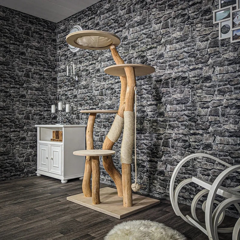 Naturkratzbaum 2208 Kratzbaum Natur Holz Design 170 cm hoch