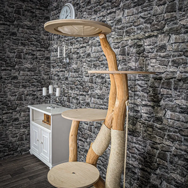 Naturkratzbaum 2208 Kratzbaum Natur Holz Design 170 cm hoch