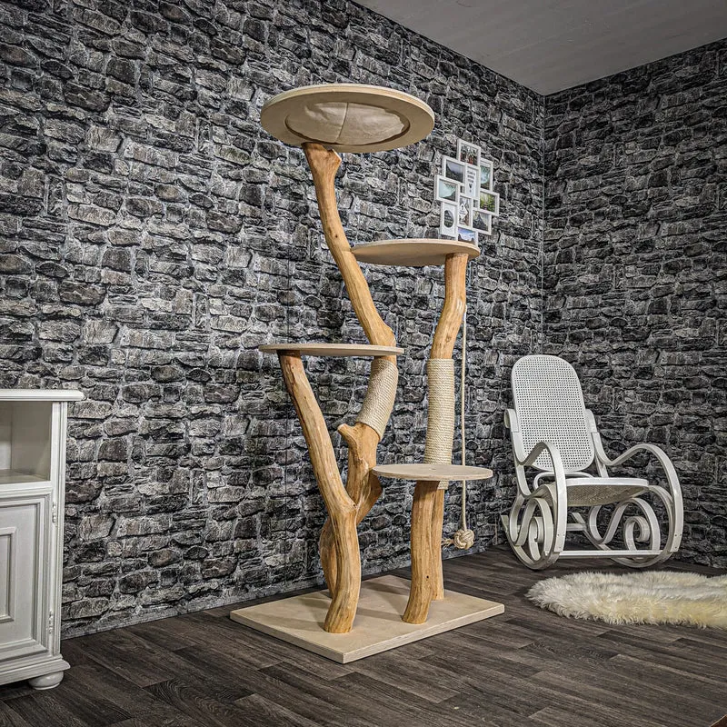 Naturkratzbaum 2208 Kratzbaum Natur Holz Design 170 cm hoch