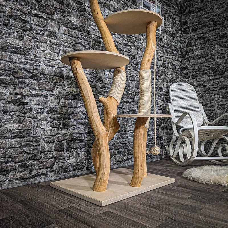 Naturkratzbaum 2208 Kratzbaum Natur Holz Design 170 cm hoch