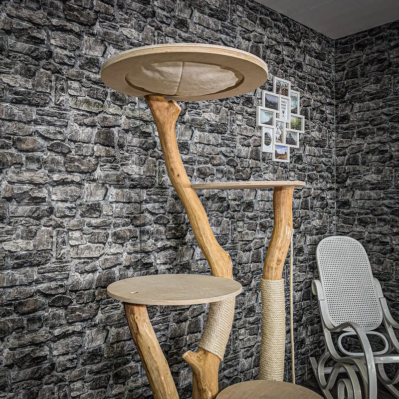Naturkratzbaum 2208 Kratzbaum Natur Holz Design 170 cm hoch
