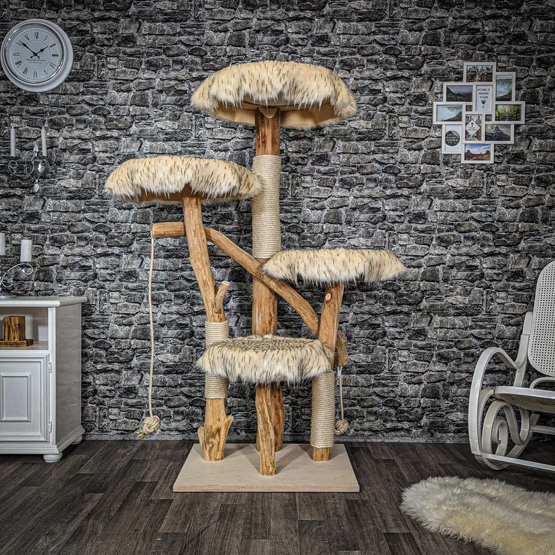 Naturkratzbaum 2207 Kratzbaum Natur Holz Design 175 cm hoch