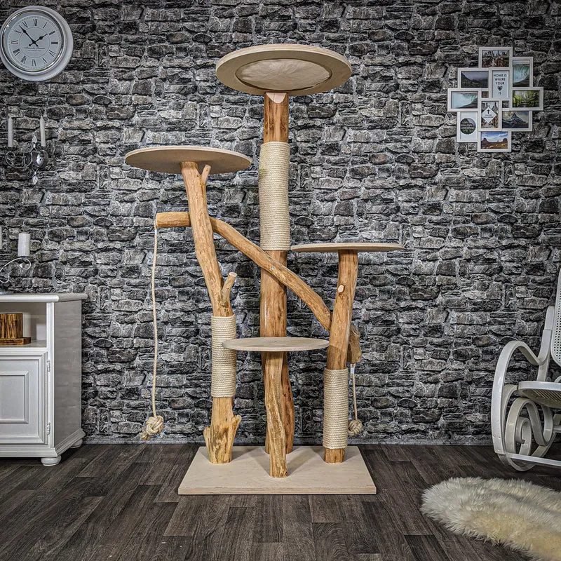 Naturkratzbaum 2207 Kratzbaum Natur Holz Design 175 cm hoch