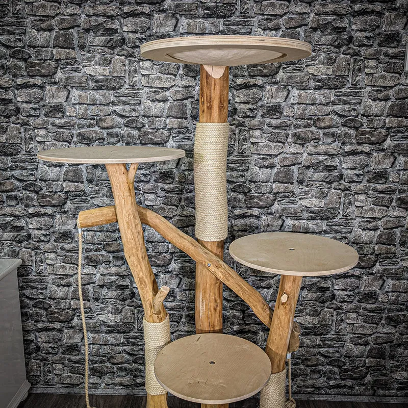 Naturkratzbaum 2207 Kratzbaum Natur Holz Design 175 cm hoch