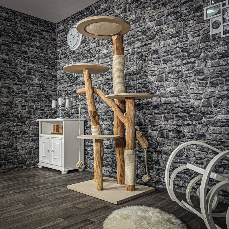 Naturkratzbaum 2207 Kratzbaum Natur Holz Design 175 cm hoch