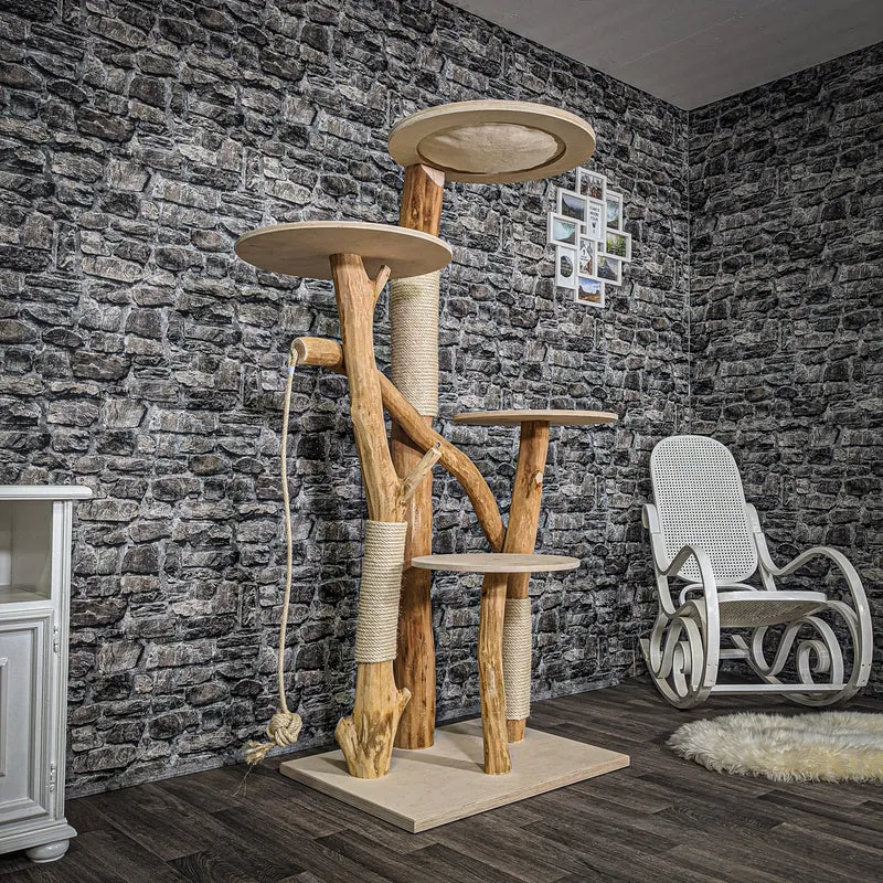 Naturkratzbaum 2207 Kratzbaum Natur Holz Design 175 cm hoch