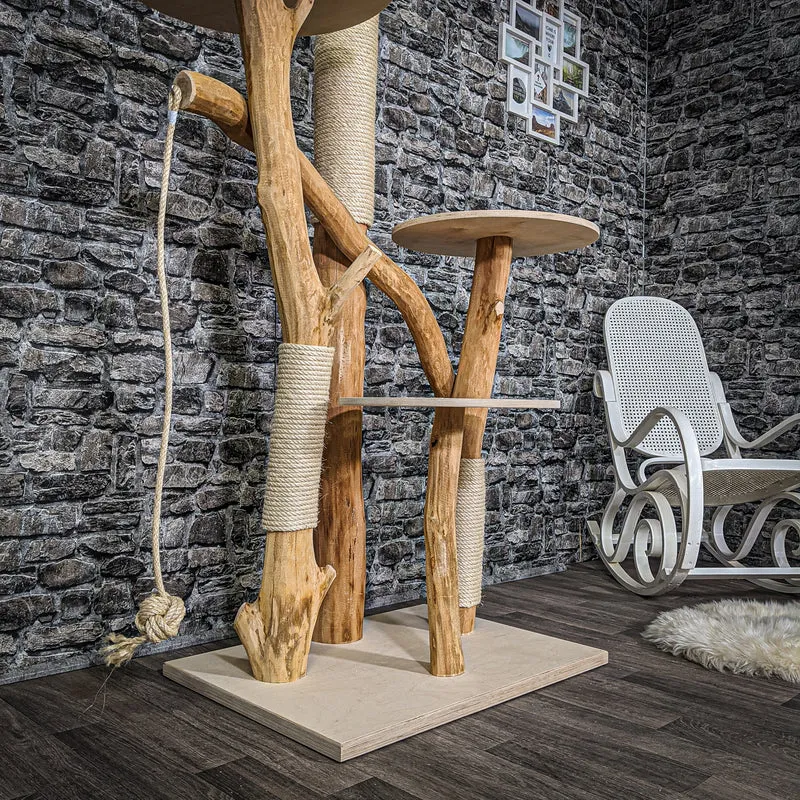 Naturkratzbaum 2207 Kratzbaum Natur Holz Design 175 cm hoch