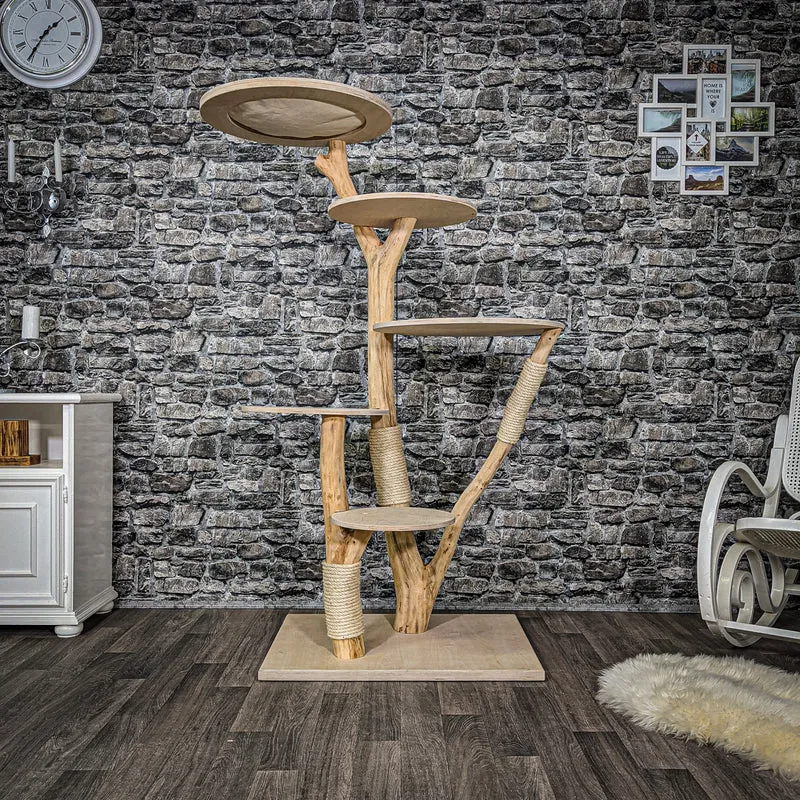 Naturkratzbaum 2206 Kratzbaum Natur Holz Design 165 cm hoch