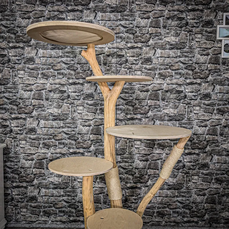 Naturkratzbaum 2206 Kratzbaum Natur Holz Design 165 cm hoch