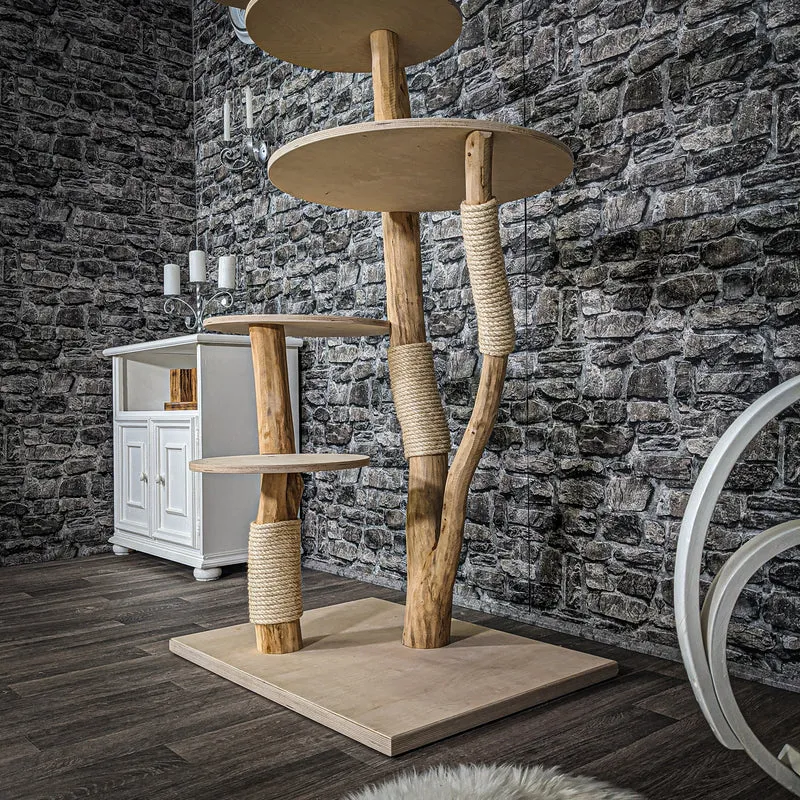 Naturkratzbaum 2206 Kratzbaum Natur Holz Design 165 cm hoch
