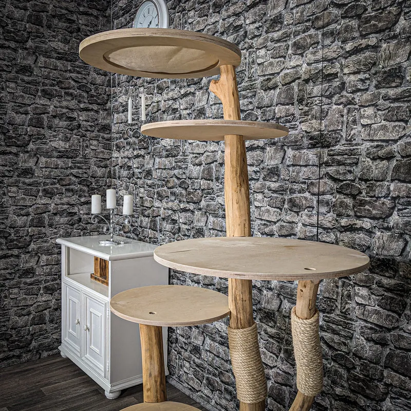 Naturkratzbaum 2206 Kratzbaum Natur Holz Design 165 cm hoch