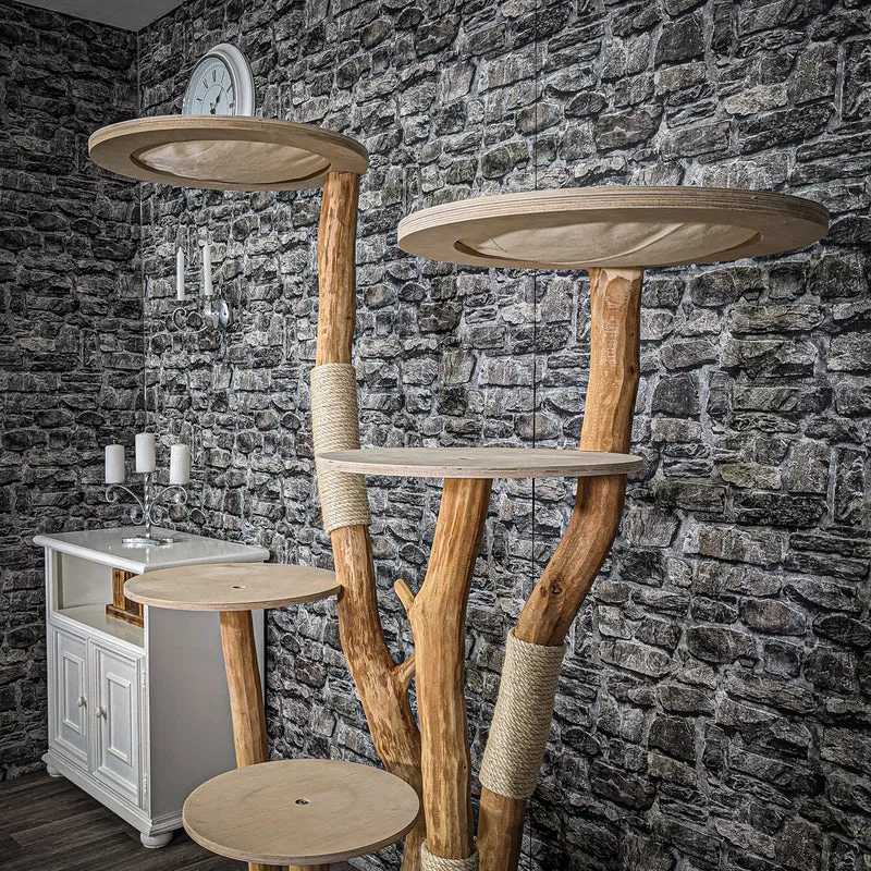 Naturkratzbaum 2205 Kratzbaum Natur Holz Design 175 cm hoch