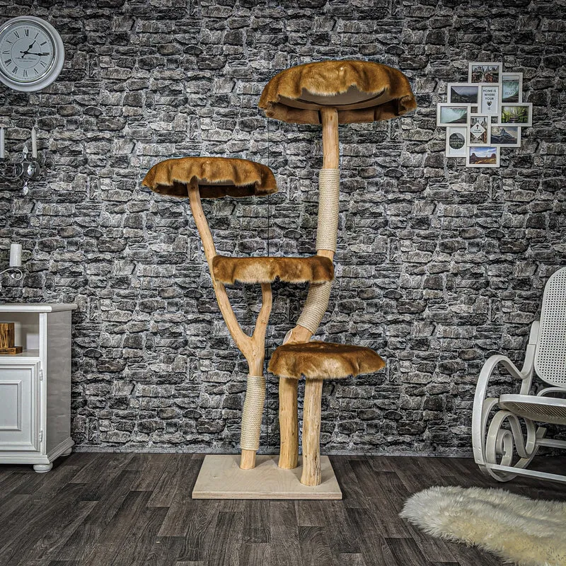 Naturkratzbaum 2204 Kratzbaum Natur Holz Design 175 cm hoch