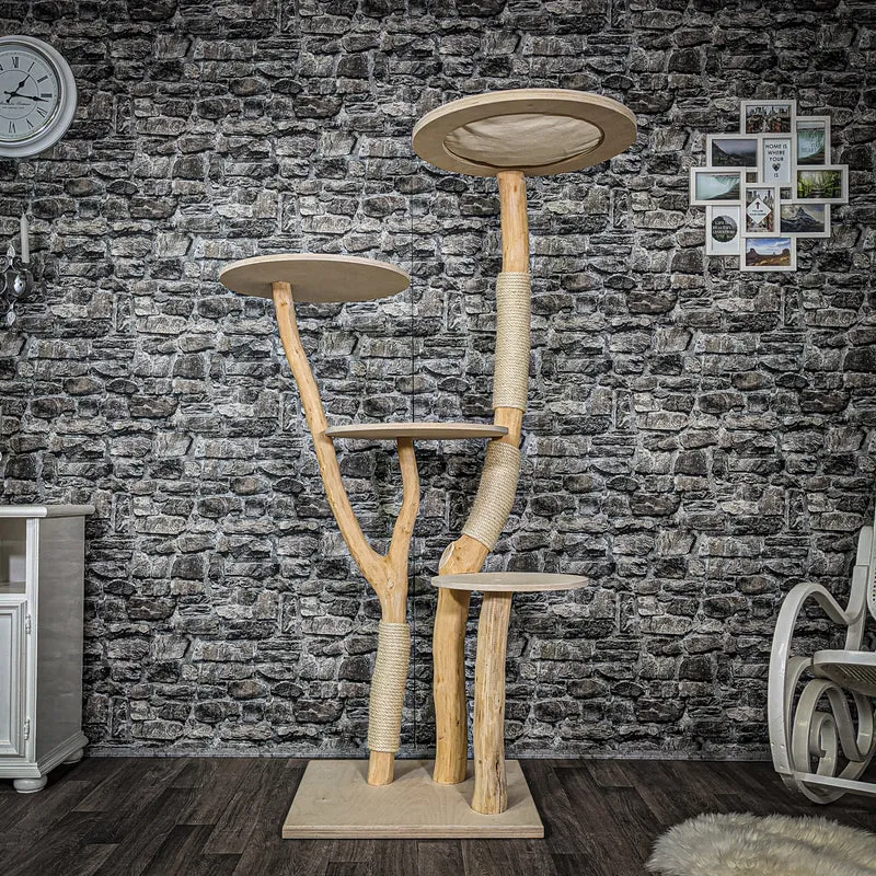 Naturkratzbaum 2204 Kratzbaum Natur Holz Design 175 cm hoch