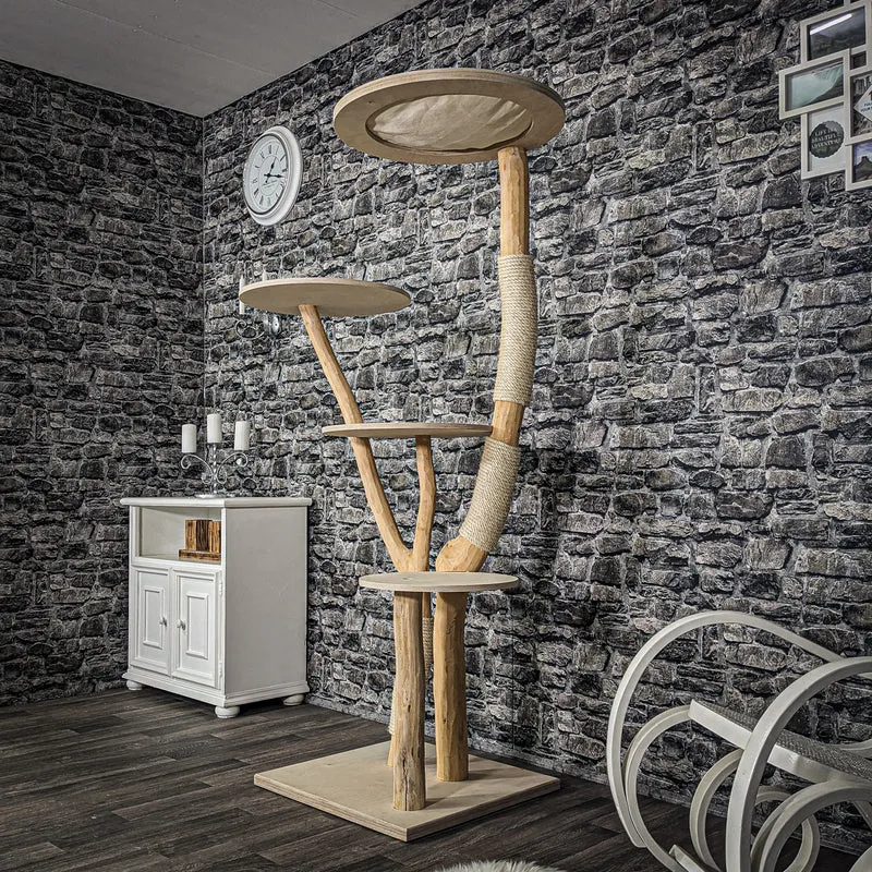 Naturkratzbaum 2204 Kratzbaum Natur Holz Design 175 cm hoch
