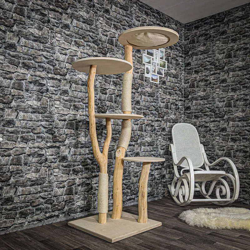 Naturkratzbaum 2204 Kratzbaum Natur Holz Design 175 cm hoch