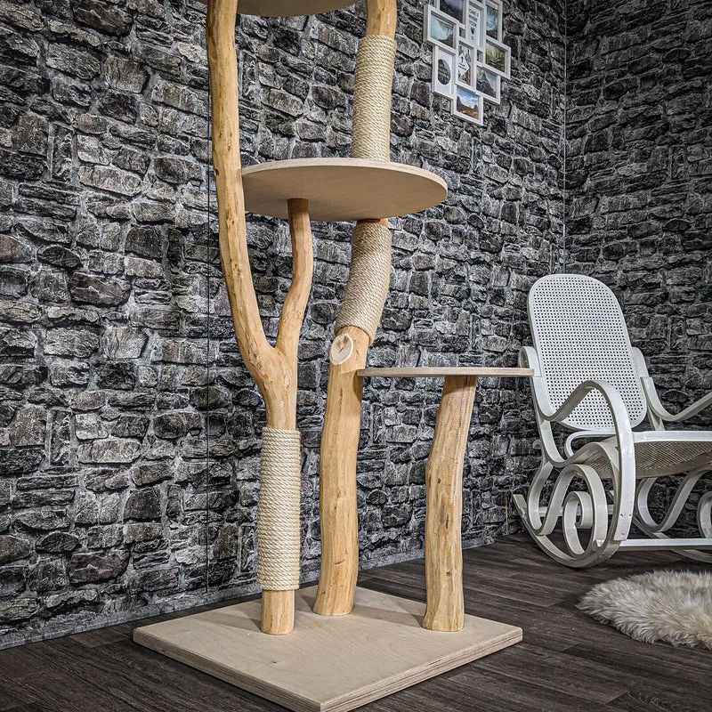 Naturkratzbaum 2204 Kratzbaum Natur Holz Design 175 cm hoch