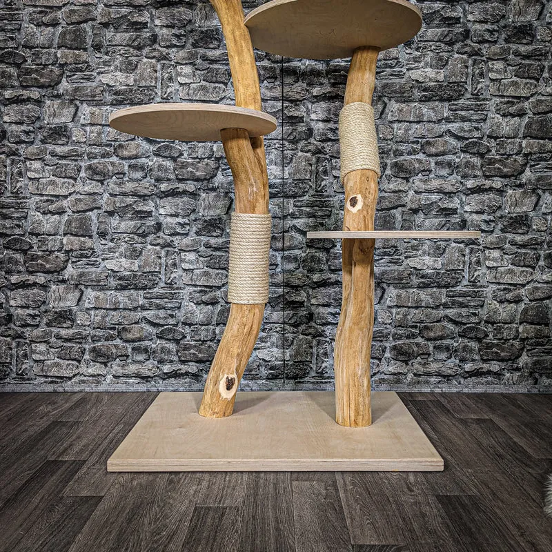 Naturkratzbaum 2203 Kratzbaum Natur Holz Design 143 cm hoch