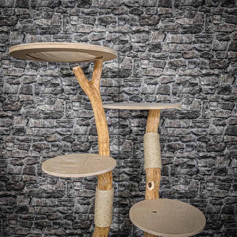 Naturkratzbaum 2203 Kratzbaum Natur Holz Design 143 cm hoch