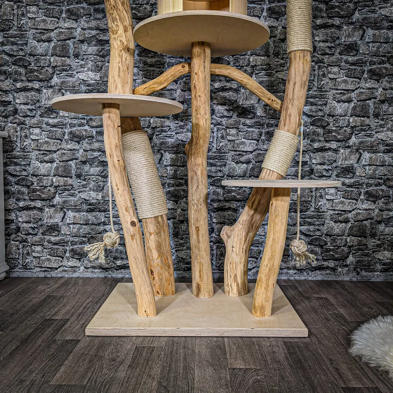 Naturkratzbaum 2200 Kratzbaum Natur Holz Design 155 cm hoch