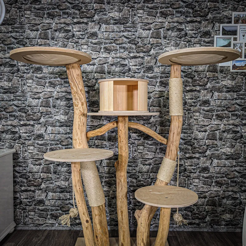 Naturkratzbaum 2200 Kratzbaum Natur Holz Design 155 cm hoch
