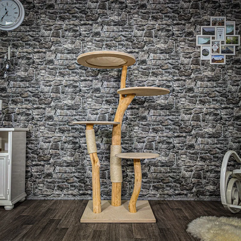 Naturkratzbaum 2198 Kratzbaum Natur Holz Design 145 cm hoch