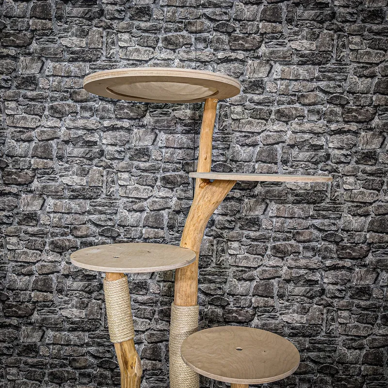 Naturkratzbaum 2198 Kratzbaum Natur Holz Design 145 cm hoch