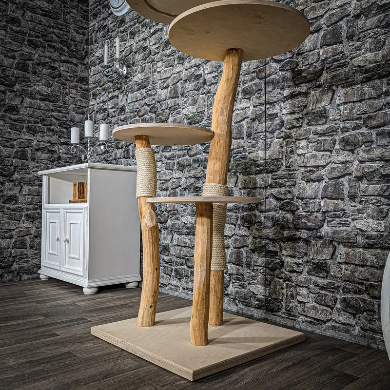 Naturkratzbaum 2198 Kratzbaum Natur Holz Design 145 cm hoch