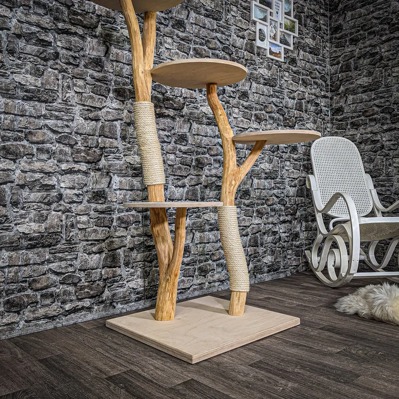 Naturkratzbaum 2197 Kratzbaum Natur Holz Design 175 cm hoch
