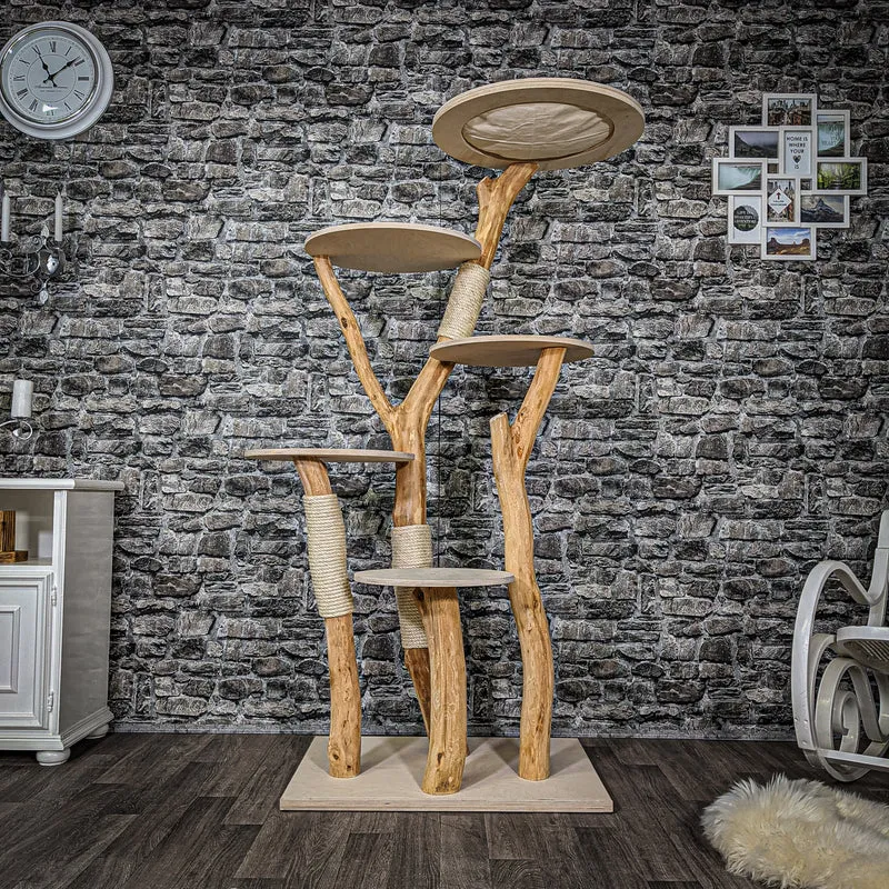 Naturkratzbaum 2196 Kratzbaum Natur Holz Design 175 cm hoch
