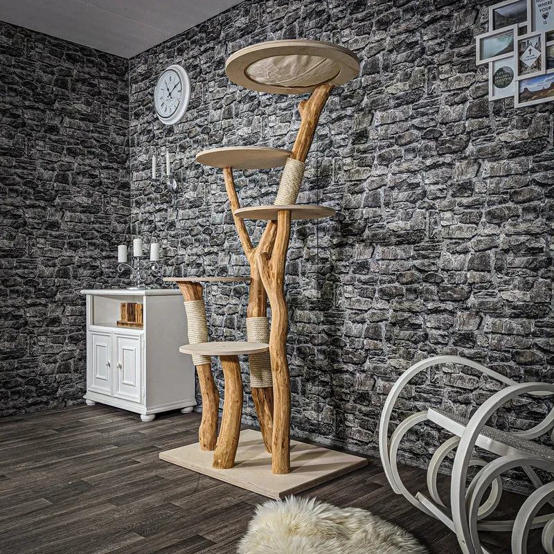 Naturkratzbaum 2196 Kratzbaum Natur Holz Design 175 cm hoch