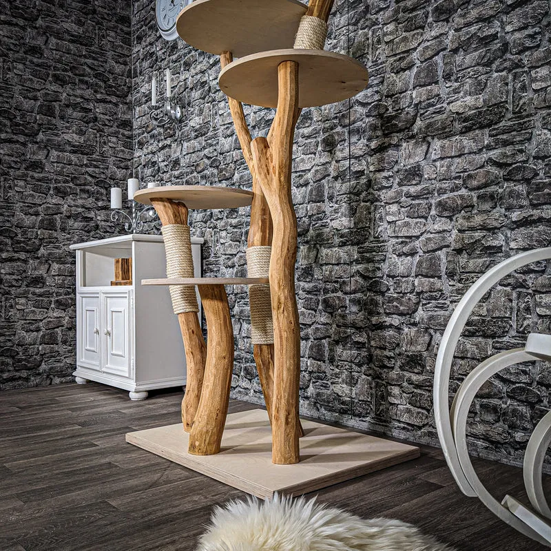 Naturkratzbaum 2196 Kratzbaum Natur Holz Design 175 cm hoch