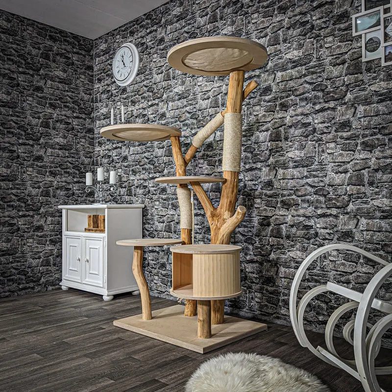 Naturkratzbaum 2195 Kratzbaum Natur Holz Design 163 cm hoch