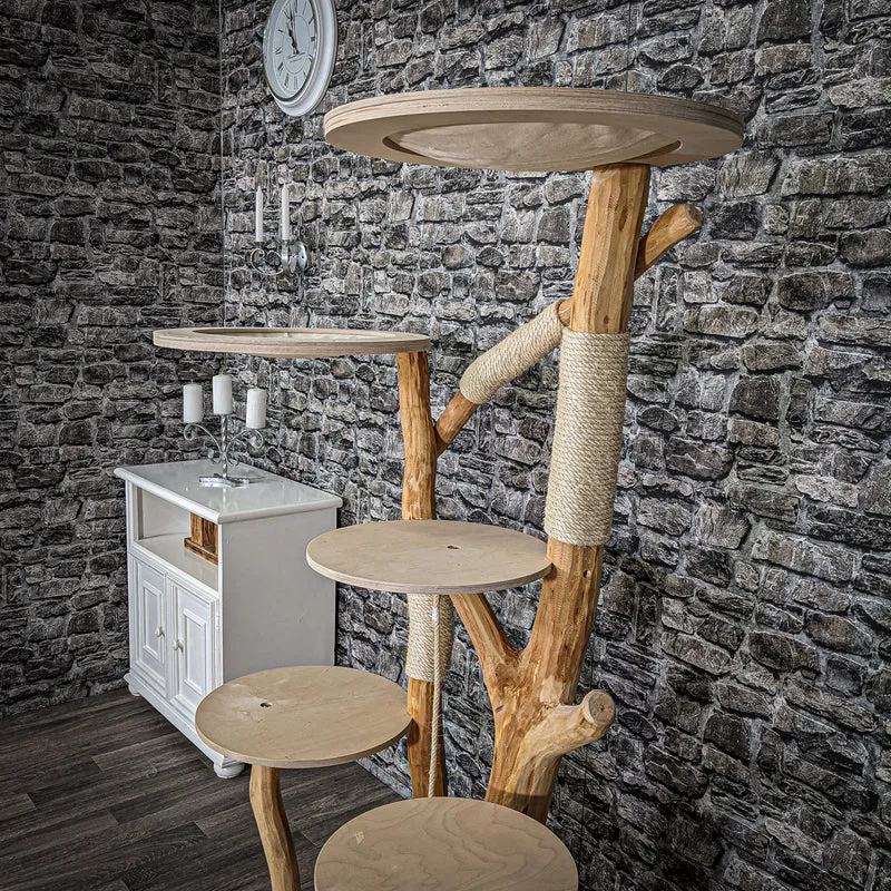 Naturkratzbaum 2195 Kratzbaum Natur Holz Design 163 cm hoch