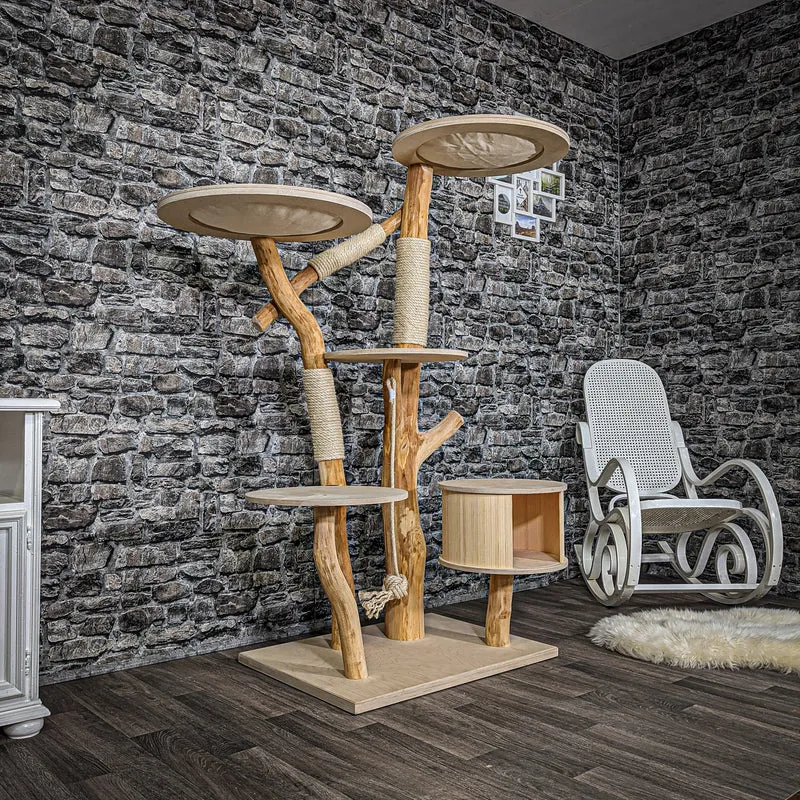 Naturkratzbaum 2195 Kratzbaum Natur Holz Design 163 cm hoch