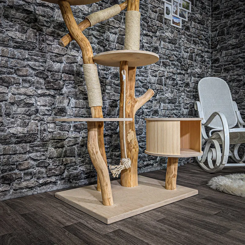 Naturkratzbaum 2195 Kratzbaum Natur Holz Design 163 cm hoch